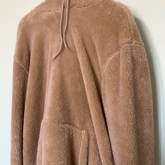 Fluffy Teddy Bear Sherpa Hoodie Size M - Picture 3 of 5